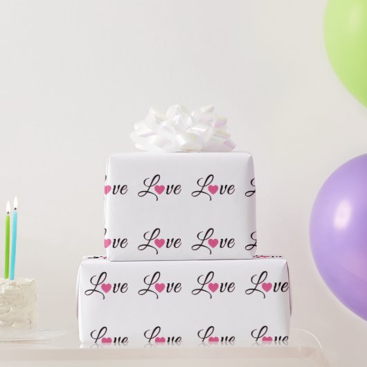 Minimal Dotted Heart Design Cadeaupapier (Feestgeschenken)