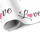 Minimal Dotted Heart Design Cadeaupapier (Rol Hoek)