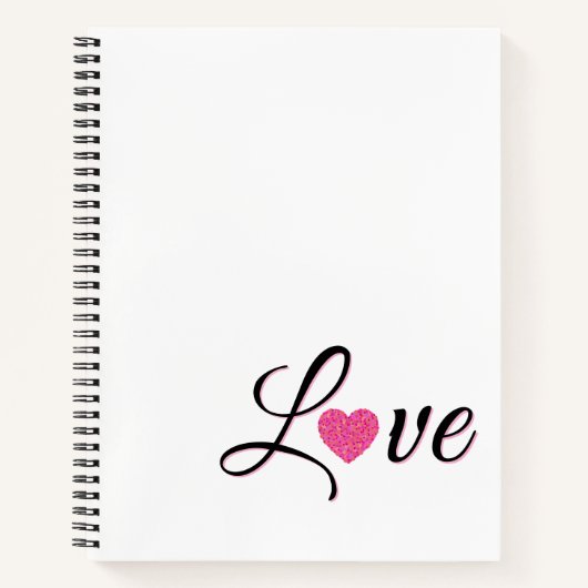 Minimal Dotted Heart Design Notitieboek (Voorkant)