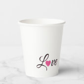 Minimal Dotted Heart Design Papieren Bekers (Voorkant)