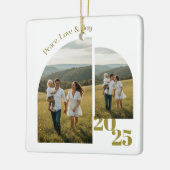 Minimal Double Sided Arch Two Photo Keramisch Ornament (Links)