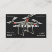Minimal Drone Operator UAV Professional Dark Grey Visitekaartje (Voorkant)