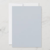 Minimal Dusty Blue Photo Wedding Sla de datum op Save The Date (Achterkant)