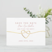 Minimal Dusty Roos Wedding Save The Date (Staand voorkant)