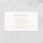 Minimal, Écriture manuelle, Carte de visite vert c (Dos)