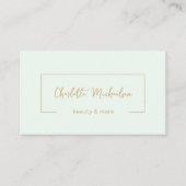Minimal, Écriture manuelle, Carte de visite vert c (Devant)