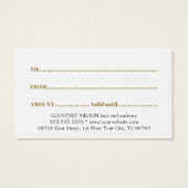 Minimal Elegant Blanc Faux Gold Line Coeur Beauté (Dos)