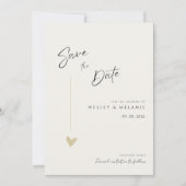 Minimal Elegant Calligraphy Typo Wedding Save The Date (Voorkant)