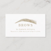 Minimal Elegant Eyebrow Salon Loyalty Visitekaartje (Voorkant)