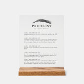 Minimal Elegant Eyebrow Salon Pricelist (Recto)