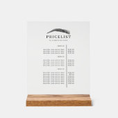Minimal Elegant Eyebrow Salon Pricelist (Recto)