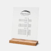 Minimal Elegant Eyebrow Salon Pricelist (Angle)