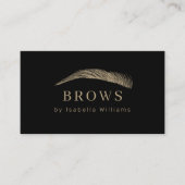 Minimal Elegant Eyebrow Salon QR-Code Visitekaartje (Voorkant)