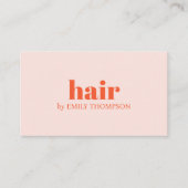 Minimal Elegant Light Pastel Haarstylist Beauty Visitekaartje (Voorkant)