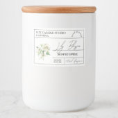 Minimal Elegant Lily Candle Jar Label Voedselcontainer Etiket (Voorkant)