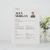 Minimal Elegant Professional Corporate Resume CV (Staand voorkant)