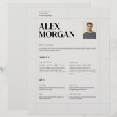 Minimal Elegant Professional Corporate Resume CV (Voorkant / Achterkant)