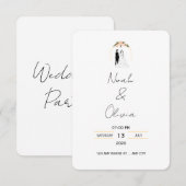 Minimal Elegant Script Wedding Invitation (Devant / Derrière)