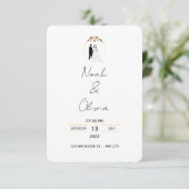 Minimal Elegant Script Wedding Invitation (Debout devant)