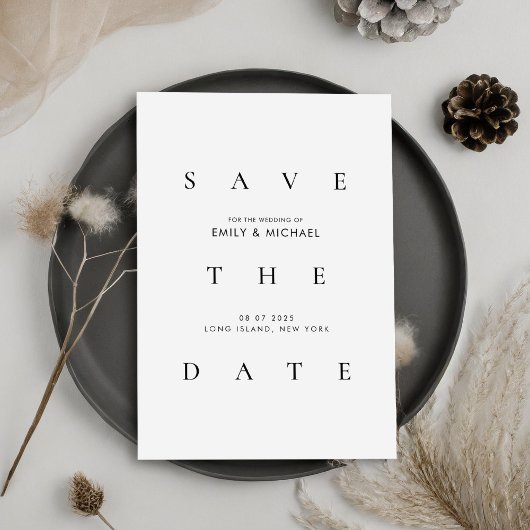 Minimal Elegant Typography Wedding Save the Date