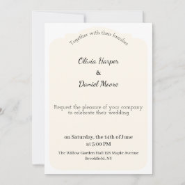 Minimal Elegant Wedding Invitation Kaart