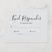 Minimal Elegant Wedding RSVP Postcard Briefkaart (Voorkant)