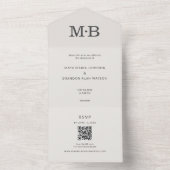 Minimal Elopement All-in-One Wedding Invitation (À l'intérieur)