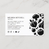 Minimal en Bold Vegetables Logo voor Boeren Visitekaartje (Achterkant)