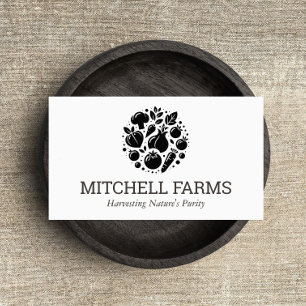 Minimal en Bold Vegetables Logo voor Boeren Visitekaartje
