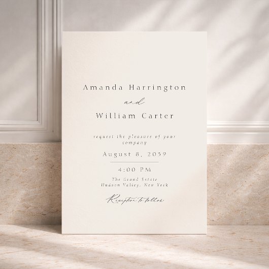 Minimal Estate Wedding Invitation | Elegant Serif 