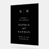 Minimal et chic | Accueil Mariage noir foncé (Angle)