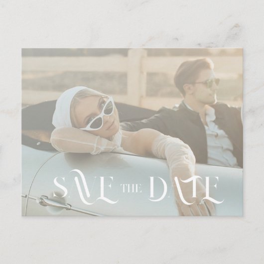 Minimal et chic Enregistrer la date Invitation (Devant)