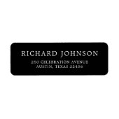 Minimal et chic | Étiquette d'adresse de retour no (Devant)