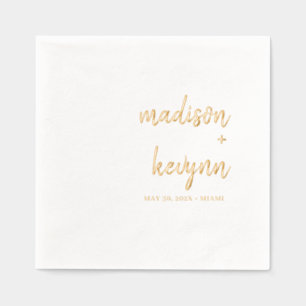 Minimal et chic Mariage or et blanc