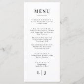 Minimal et chic | Menu Mariage noir et blanc (Devant)