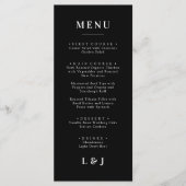 Minimal et chic | Menu Mariage noir et blanc (Devant)