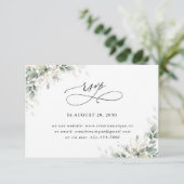 Minimal Eucalyptus Wedding Online RSVP Card (Debout devant)