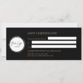Minimal Eyebrow Black Logo Gift Certificate (Achterkant)