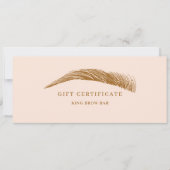 Minimal Eyebrow Logo Gift Certificate (Voorkant)