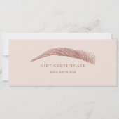 Minimal Eyebrow Logo Gift Certificate (Voorkant)