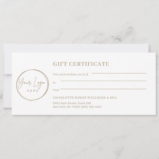 Minimal Eyebrow Logo Gift Certificate (Achterkant)