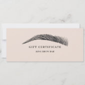 Minimal Eyebrow Logo Gift Certificate (Voorkant)