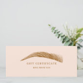 Minimal Eyebrow Salon QR Code Gift Certificate (Staand voorkant)