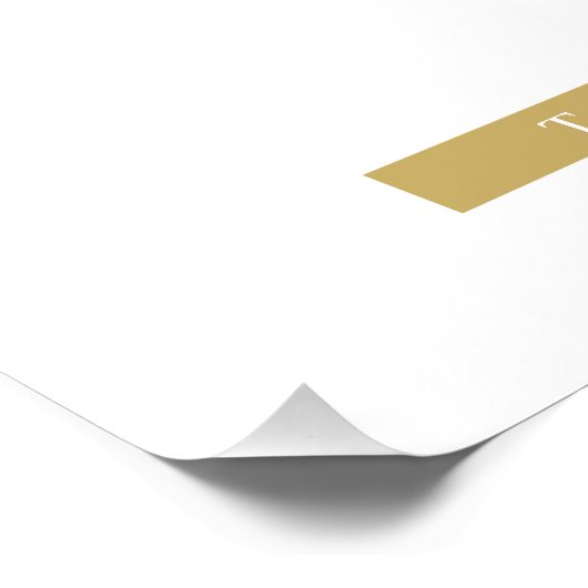 Minimal Fake Golden Effect Simple Unplugged Script Perfect Poster (Hoek)