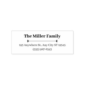 Minimal Family Custom Address Stamp Rubberstempel
