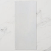 Minimal Faux Blind Deboss Cotton Wedding Flat Menu (Achterkant)