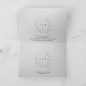 Minimal Faux Blind Deboss Cotton Wedding Folded Bedankkaart (Binnen)