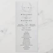 Minimal Faux Blind Deboss Cotton Wedding Program Programma (Voorkant)