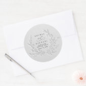 Minimal Faux Blind Deboss Cotton Wedding Sticker (Envelop)