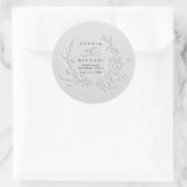 Minimal Faux Blind Deboss Cotton Wedding Sticker (Tas)
